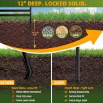 ArdeFentium 46.4" H X 47.3" W Metal Privacy Screen Outdoor - 10 Panels Freestanding Privacy Fence Panels with Stakes - Decorative Garden Air Conditioner Trash Can Pool Equipment for Backyard Patio