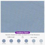 PURPLE LEAF Outdoor Chaise Lounge Set for 2 Oversized Pool Lounge Chairs with Easy-to-Move Wheels and Adjustable Backrest Extra Large Patio Loungers for Poolside Deck Beach Yard Table Included, Indigo