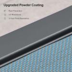 PURPLE LEAF Outdoor Chaise Lounge Set for 2 Oversized Pool Lounge Chairs with Easy-to-Move Wheels and Adjustable Backrest Extra Large Patio Loungers for Poolside Deck Beach Yard Table Included, Teal