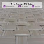 PURPLE LEAF Patio Oversized Chaise Lounge Rattan Chair Set of 2 Outdoor Pool Adjustable Recliner Wicker Chairs for Outside Woven Furniture Tanning Poolside Lounger Granite Gray