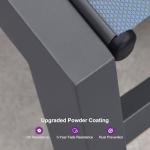 PURPLE LEAF Outdoor Chaise Lounge Set for 2 Oversized Pool Lounge Chairs with Easy-to-Move Wheels and Adjustable Backrest Extra Large Patio Loungers for Poolside Deck Beach Yard Table Included, Indigo