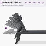 PURPLE LEAF Outdoor Oversized Lounge Chair Set Patio Chaise Pool Lounger Aluminum Frame with 2 Side Table and Wheels for Outside Sunbathing Tanning Recliner Including Pillows Gray