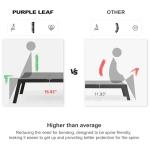 PURPLE LEAF Extra Large Outdoor Chaise Lounge 2 Pieces Aluminum Patio Lounge Chair with Wheels Reclining Chair for Patio Pool Beach Sunbathing Grey Oversized Lounger