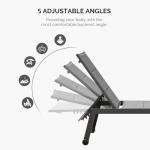 PURPLE LEAF Extra Large Outdoor Chaise Lounge 2 Pieces Aluminum Patio Lounge Chair with Wheels Reclining Chair for Patio Pool Beach Sunbathing Grey Oversized Lounger