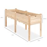 Raised Garden Bed - 72"x24" Elevated Planter Box