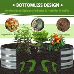 Foxlang Galvanized Oval Raised Garden Bed Kit