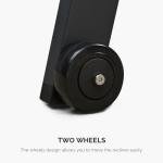 PURPLE LEAF Extra Large Outdoor Chaise Lounge 2 Pieces Aluminum Patio Lounge Chair with Wheels Reclining Chair for Patio Pool Beach Sunbathing Grey Oversized Lounger