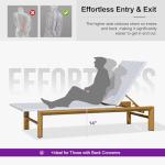 PURPLE LEAF Extra Wide Patio Chaise Lounge Set of 2 Outdoor Lounger French PE Rattan Lounge Chair with Reclining Adjustable Backrest for Pool Garden Beach and Backyard White and Grey