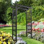 VINGLI Black Garden Arbor and Wedding Arch