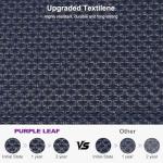 PURPLE LEAF Outdoor Chaise Lounge Chairs Set Recliner Aluminum Adjustable Chair with Wheels and Side Table for Poolside Beach Patio Sunbathing Lounger, Navy Blue