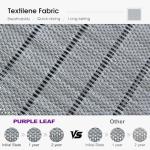 PURPLE LEAF Outdoor Chaise Lounge Chairs Set Recliner Adjustable Chair with Wheels and Table for Poolside Beach Patio Aluminum Reclining Sunbathing Lounger, Mixed Grey