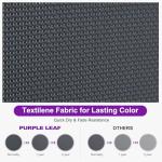 PURPLE LEAF Outdoor Chaise Lounge Set of 2 Plastic Pool Lounge Chair with Aluminum Frame Stackable Patio Tanningchairs for Poolside Sunbathing Beach Deck Yard, Dark Grey