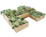AMERLIFE 12x12 Wooden Raised Garden Bed Planter