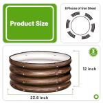 3-Pack Round Galvanized Raised Garden Bed Kit