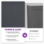 PURPLE LEAF Outdoor Chaise Lounge Set of 2 Plastic Pool Lounge Chair with Aluminum Frame Stackable Patio Tanningchairs for Poolside Sunbathing Beach Deck Yard, Dark Grey