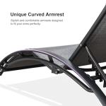 PURPLE LEAF Patio Oversized Chaise Lounge Chair Set with Side Table Pool Adjustable Recliner Chairs for Outside Beach Outdoor Sunbathing Tanning Poolside Loungers