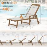 LUE BONA Chaise Lounge Chair Outdoor Set of 2, HDPS and HDPE Wicker Chaise Lounger with 5 Positions, Pool Lounge Chairs with Wheels and Adjustable Backrest for Patio, Poolside, Deck, Backyard