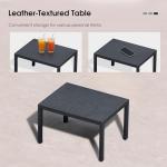 PURPLE LEAF Outdoor Chaise Lounge Chairs Set Recliner Adjustable Chair with Wheels and Table for Poolside Beach Patio Aluminum Reclining Sunbathing Lounger, Mixed Grey