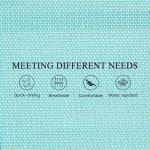 Domi Pool Lounge Chairs Set of 2 with Side Table, Aluminum Adjustable Outdoor Chaise Lounge with Wheels, All Weather Poolside Chairs for Deck Lawn Patio Backyard, Textilene- Turquoise Blue