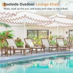 LUE BONA Chaise Lounge Chair Outdoor Set of 2, HDPS and HDPE Wicker Chaise Lounger with 5 Positions, Pool Lounge Chairs with Wheels and Adjustable Backrest for Patio, Poolside, Deck, Backyard