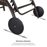 PURPLE LEAF Outdoor Chaise Lounge Chair Set of 3 Patio Pool Lounger Aluminum Chairs with Side Table and Wheels Adjustable Tanning Recliner for Outside Backyard Yard Deck Balcony Beach Khaki