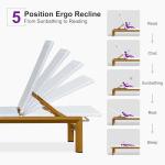 PURPLE LEAF Extra Wide Patio Chaise Lounge Set of 2 Outdoor Lounger French PE Rattan Lounge Chair with Reclining Adjustable Backrest for Pool Garden Beach and Backyard White and Grey