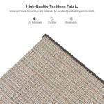 PURPLE LEAF Outdoor Chaise Lounge Chair Set of 3 Patio Pool Lounger Aluminum Chairs with Side Table and Wheels Adjustable Tanning Recliner for Outside Backyard Yard Deck Balcony Beach Khaki