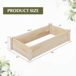 Giantex Rectangular Wooden Raised Garden Bed