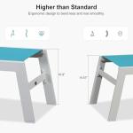 PURPLE LEAF Outdoor Oversized Chaise Lounge Set for Tall & Strong Individuals Adjustable Recliner Extra Wide Lounge Chairs with Side Table for Poolside Beach Patio Aluminum Chaise Lounger Blue 2 Sets