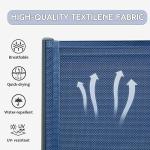 Domi Patio Lounge Chairs Set of 2, Aluminum Pool Chaise Lounge with 5 Position Adjustable Backrest and Wheels, Outdoor Lounge Chairs for Pool, Garden, Beach, Backyard, Navy Blue