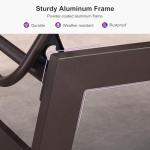 PURPLE LEAF Outdoor Chaise Lounge Chair Set of 2, Patio Pool Textilene Loungers with Adjustable Backrest and Wheels, Includes Side Table for Deck, Lawn, Garden, Sand Beige