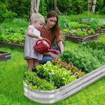 67-Inch Galvanized Metal Raised Garden Bed