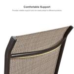 PURPLE LEAF Outdoor Chaise Lounge Chair Set of 3 Patio Pool Lounger Aluminum Chairs with Side Table and Wheels Adjustable Tanning Recliner for Outside Backyard Yard Deck Balcony Beach Khaki