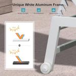 PURPLE LEAF Outdoor Oversized Chaise Lounge Set for Tall & Strong Individuals Adjustable Recliner Extra Wide Lounge Chairs with Side Table for Poolside Beach Patio Aluminum Chaise Lounger Blue 2 Sets