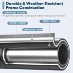 Yalissey Outdoor Lounge Chairs, Pool Lounge Chairs Set of 2, Outdoor Chaise Lounge with Adjustable Backrest & Cup Holder,Khaki Cushion