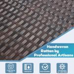 Yalissey Outdoor Lounge Chairs, Pool Lounge Chairs Set of 2, Outdoor Chaise Lounge with Adjustable Backrest & Cup Holder,Khaki Cushion