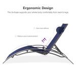 PURPLE LEAF Patio Chaise Lounge Chair Set with 2 Side Table Outdoor Pool Adjustable Recliner Chairs for Outside Beach Poolside Sunbathing Tanning Lounger