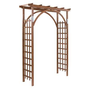 VINGLI 85in Wooden Garden Arch and Trellis
