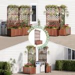 2 Pack Raised Garden Bed with Trellis