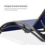 PURPLE LEAF Patio Chaise Lounge Chair Set with 2 Side Table Outdoor Pool Adjustable Recliner Chairs for Outside Beach Poolside Sunbathing Tanning Lounger