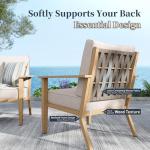 SUNSHINE VALLEY Patio Conversation Set,7 Pcs Metal Outdoor Furniture with 3-Seater Sofa,2 Swivel Chairs,2 Single Chairs,Metal Nested Table and 5.75" Extra Thick Cushion for Lawn Garden Backyard,Beige