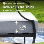 MIXPATIO Patio Furniture Set with Firepit Table, 4 Pcs Metal Outdoor Conversation Set, 2 Swivel Chairs and 3 Seater Sofa with 5.75" Extra Thick Cushion and Gas Fire Pit Table for Backyard Deck, Grey