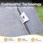 MIXPATIO Patio Furniture Set with Firepit Table, 4 Pcs Metal Outdoor Conversation Set, 2 Swivel Chairs and 3 Seater Sofa with 5.75" Extra Thick Cushion and Gas Fire Pit Table for Backyard Deck, Grey