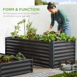 Outdoor Metal Raised Garden Bed for Vegetables & Herbs