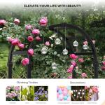 VINGLI Black Vinyl Garden Arbor and Trellis