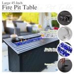 Sophia & William Patio Furniture Set with Fire Pit Table, Outdoor Conversation Sets 5 Seats Clearance with 45" Gas Fire Pit Table x 1, 3-seat Sofa x 1, Swivel Chair x 2 for Porch Lawn, Beige