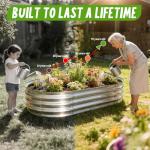 AmazStove 4x2 Galvanized Raised Garden Bed Kit