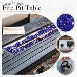 Sophia & William Patio Furniture Set with Fire Pit Table, 4 PCS Metal Outdoor Conversation Set with Fire Pit Table, 2 Swivel Chairs,3-Seater Couch for Outdoor Seating, Backyard, Porch(Beige)