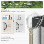 Sophia & William Patio Furniture Set with Fire Pit Table, 4 PCS Metal Outdoor Conversation Set with Fire Pit Table, 2 Swivel Chairs,3-Seater Couch for Outdoor Seating, Backyard, Porch(Beige)