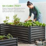Outdoor Metal Raised Garden Bed for Vegetables & Herbs